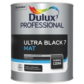 DULUX PROFESSIONAL ULTRA BLACK 7 МАТОВЫЙ 1л