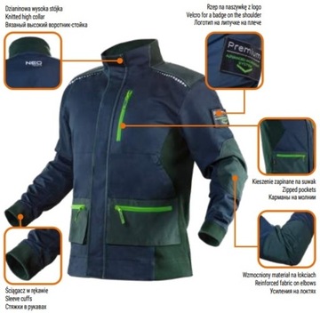 BLUZA ROBOCZA KURTKA bawełna NEO XXL/56 81-216-XXL