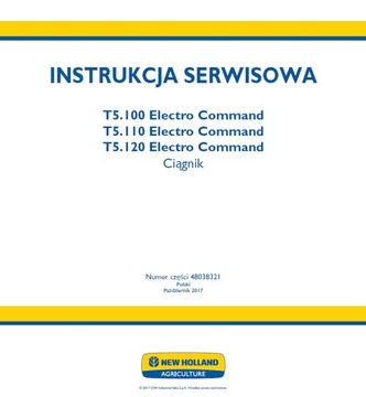 NEW HOLLAND T5.100 T5.110 T5.120 instrukcja napraw po Polsku