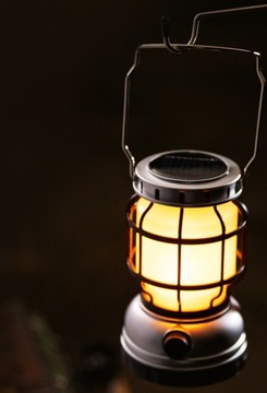 КЕМПИНГОВАЯ ЛАМПА СОЛНЕЧНАЯ СВЕТОДИОДНАЯ USB ПЛАМЯ/ФОНАРЬ