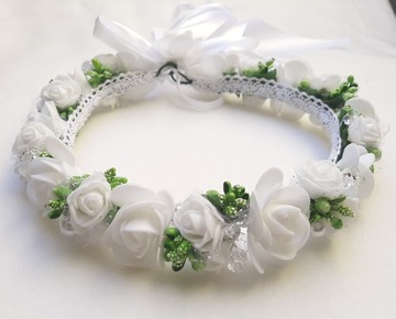 Венок для причастия, причастие, венок для причастия, жемчуг