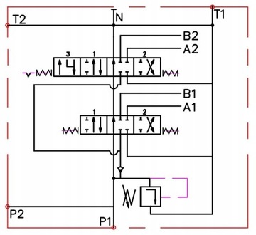 ROZDZIELACZ HYDRAULICZNY 2 SEKCJE 40L JOYSTICK SEKCJA PŁYWAJĄCA