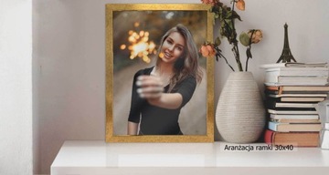 Рамка для фото А4 21х29,7 Италия Золотая структура