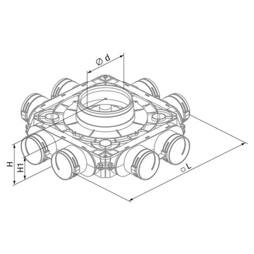 8-ТРУБНЫЙ РАСПРЕДЕЛИТЕЛЬ 8X75/200MM FLEXIVENT VENTS
