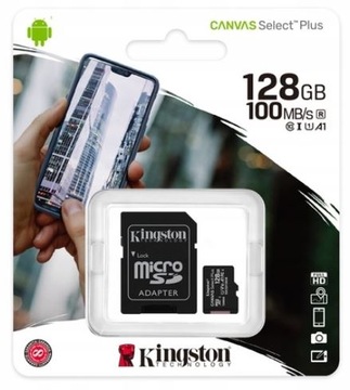 Karta micro SD 128GB klasa 10 KINGSTON oryginalna