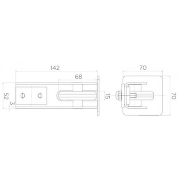 РОЛИКЫ ДЛЯ РАЗДВИЖНЫХ ВОРОТ КАЧАЮЩАЯСЯ ТЕЛЕЖКА 80x80 НАБОР 6 ПРЕДМЕТОВ
