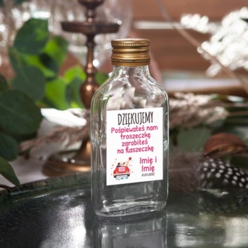 Мини-наклейки Wedding Vodka 100мл 68 шт + ИМЕНА!