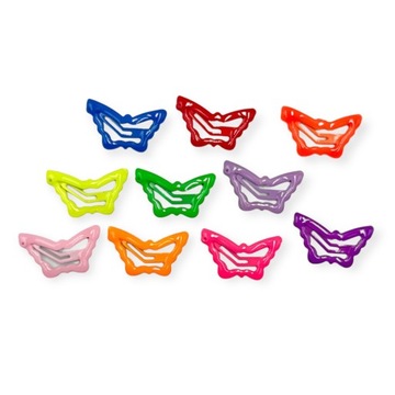 SPINKI DO WŁOSÓW PYKI JELLY KOLOR NEON MOTYLKI 10 SZT