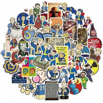 100 sztuk gra Fallout naklejki plakatowe samochód