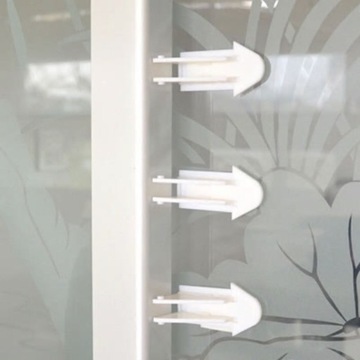 Замок-бабочка для раздвижных дверей, белый