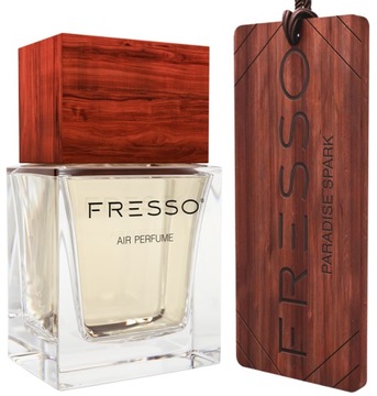 FRESSO PARADISE SPARK ZESTAW PERFUMY DO SAMOCHODU 50 ML + ZAWIESZKA DO AUTA