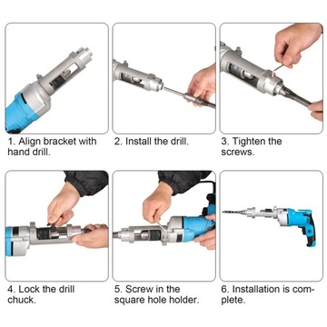 Адаптер для сверла для квадратных отверстий. Насадка для сверления D9