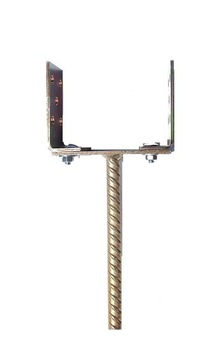 Podstawa słupa regulowana wspornik kotwa 0-165 z prętem 18 cm blacha 3 mm