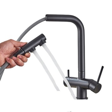 Bateria Trójdrożna do Filtra CZARNA WW Black Mat
