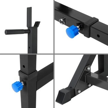 Стойки для штанги с защитой, регулируемые, REBEL ACTIVE