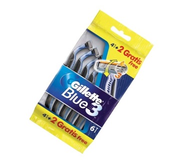GILLETTE BLUE 3 MASZYNKA JEDNORAZOWA 4+2 SZTUKI