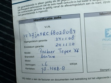 Peugeot Partner II Furgon 1.6 90KM 2008 Peugeot Partner II 1.6B 90KM Teppe 2008r Stary, zdjęcie 14