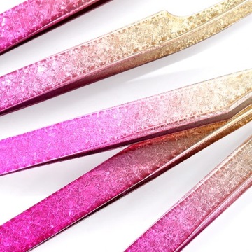 Pęseta do przedłużania Stylizacji Rzęs WYGIĘTA PERŁOWA precyzyjna SEOL