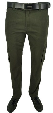 БРЮКИ-КАРГО МУЖСКИЕ, Оливково-зеленые W39. ТАЛИЯ: 98-100 СМ.