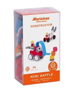 KLOCKI WAFFLE MINI STRAŻAK MAŁY BLISTER 60 EL.
