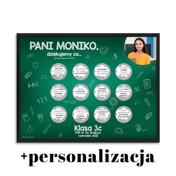 Podziękowania dla Nauczyciela Plakat ZDRAPKA 30x40