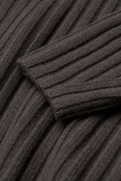 H&M HM Wełniany sweter w prążki damski modny luźny oversize obszerny 38 M
