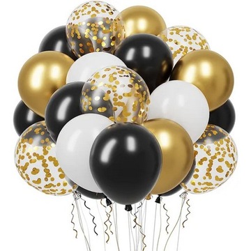 BALONY ZESTAW 50 szt z konfetti na urodziny ślubne dekoracje przyjęcia