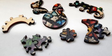 DREWNIANE PUZZLE 3D PREMIUM, WITRAŻ - RÓŻOWE OKNO