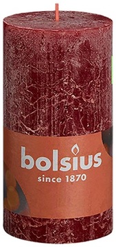 Bolsius Świeca Rustic Shine 130/68 CZERWIEŃ