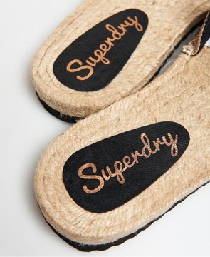 SUPERDRY GRAFITOWE METALICZNE KLAPKI LOGO (39)