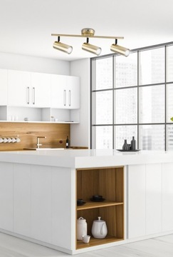 Lampa mosiądz ścienna/sufitowa listwa 3x15W Colly