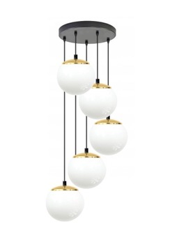 LAMPA SUFITOWA DO SALONU,DORA II ZŁOTO 5-400KL LED