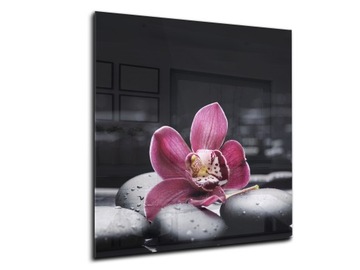 panel szklany między meble dekor 50x55 kwiat