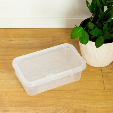 4X ПЛАСТИКОВЫЙ КОНТЕЙНЕР С ЗАКРЫТОЙ КРЫШКОЙ ПРОЗРАЧНАЯ КОРОБКА