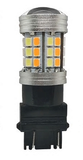 DUAL COLOR P27/7W LED 3157 biały + pomarańczowy