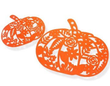 Dynia Ażurowa 2szt dynia z filcu Dekoracja Jesień