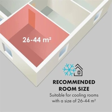 KLIMATYZATOR PRZENOŚNY 9000 BTU/2,6 kW 950W