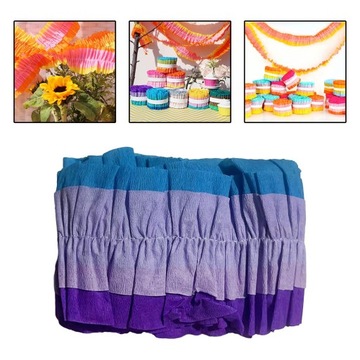 2 szt. Rolka papieru zmarszczkowego Dekoracja wielkanocna Zasłona ślubna niebiesko-fioletowa