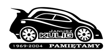 Naklejka na auto J. KULIG PAMIĘTAMY rozmiar 15x15