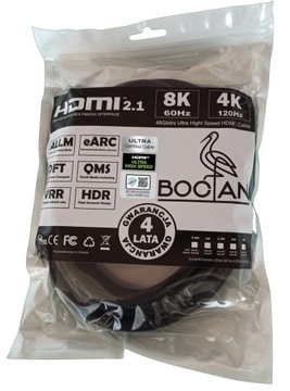 Кабель HDMI 2.1 PREMIUM 4K 8K 60Гц МЕДНЫЙ 48Гбит/с 2м
