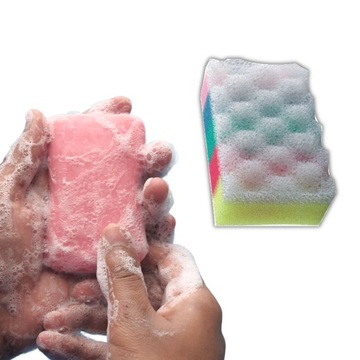 ГУБКА МАССАЖНАЯ НЕЛЛИ 1 ШТ. 2-СЛОЙНАЯ СМЕСЬ ДЛЯ МЫТЬЯ ТЕЛА ВО ВРЕМЯ КУПАНИЯ