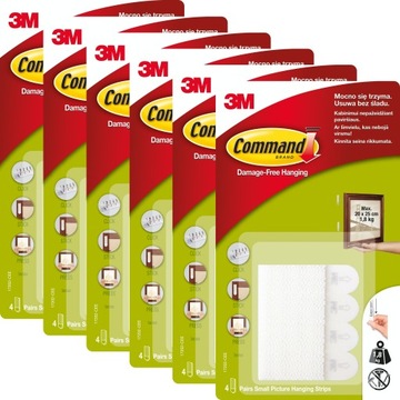 COMMAND RZEPY MAŁE DO RAMEK - 6 OPAKOWAŃ PO 4 PARY