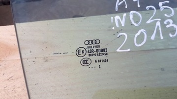 A7 4G S7 SKLO (OKNO) DVEŘE PRAVÁ PRAVÝ PŘEDNÍ 13R 2013