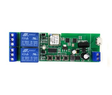 TUYA 2CH DC 5-32V WiFi+RF без напряжения в корпусе