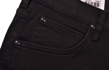 LEE spodnie TAPERED regular BLACK jeans DAREN ZIP FLY _ W30 L32