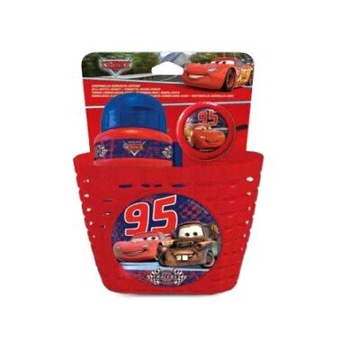 Zestaw rowerowy koszyk bidon dzwonek Disney Cars