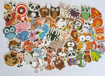 ВОДОНЕПРОНИЦАЕМЫЕ НАКЛЕЙКИ ДЛЯ ВЕЛОСИПЕДА MIX ANIMALS 50 шт.