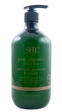 OM SHE AROMATHERAPY Liquid Soap Patchouli Geranium & Orange ECO 750 ml