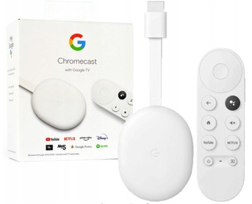 ODTWARZACZ MULTIMEDIALNY GOOGLE CHROMECAST 4 smart TV WYBIERANIE GŁOSOWE