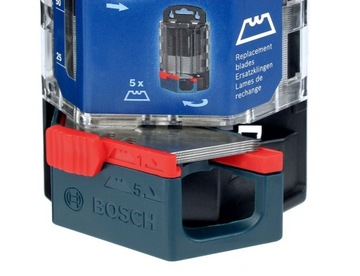 50 ножей с трапециевидными лезвиями и магазином BOSCH.